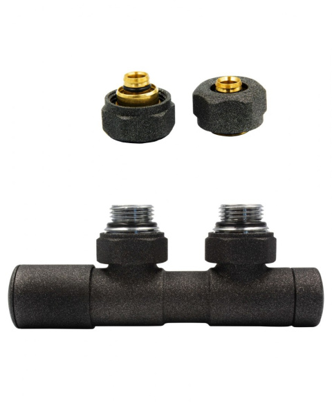 Zawór regulacyjny 50mm TWINS antracyt lewy Pex Zawór regulacyjny 50mm TWINS antracyt lewy Pex
