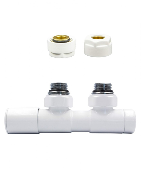 Zawór regulacyjny 50mm TWINS biały lewy Cu Zawór regulacyjny 50mm TWINS biały lewy Cu