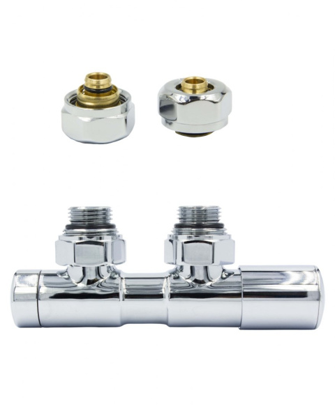 Zawór regulacyjny 50mm TWINS chrom prawy Pex Zawór regulacyjny 50mm TWINS chrom prawy Pex
