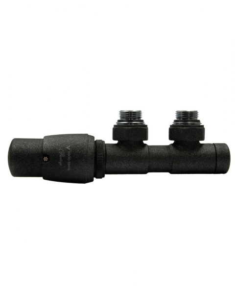 Zawór termostatyczny 50mm TWINS antracyt lewy Zawór termostatyczny 50mm TWINS antracyt lewy