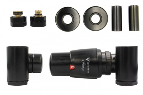 Zawór termostatyczny do grzałki 50mm INTEGRA czarny mat prawy All in One Zawór termostatyczny do grzałki 50mm INTEGRA czarny mat prawy All in One