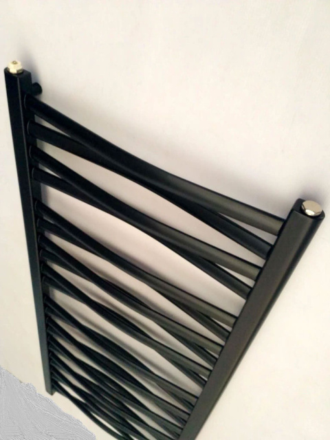 Grzejnik łazienkowy Łezka 3D 1205/440 Regnis czarny mat Grzejnik łazienkowy Łezka 3D 1205/440 Regnis czarny mat