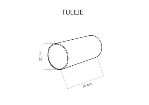 Tuleje maskujące 2 sztuki 50 mm białe mat Tuleje maskujące 2 sztuki 50 mm białe mat