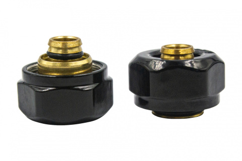 Złączki zacisk GW3/4 do PEX16mm x 2szt czarny błyszczący Złączki zacisk GW3/4 do PEX16mm x 2szt czarny błyszczący