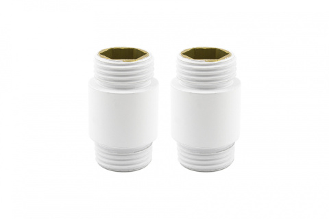 Przedłużka biała dł. 20 mm GZ 1/2 x GZ1/2 2szt Przedłużka biała dł. 20 mm GZ 1/2 x GZ1/2 2szt