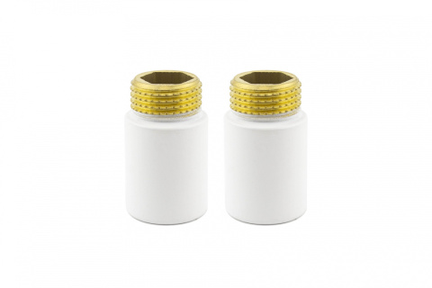 Przedłużka biała dł. 30 mm GZ 1/2 x GW1/2 2szt Przedłużka biała dł. 30 mm GZ 1/2 x GW1/2 2szt
