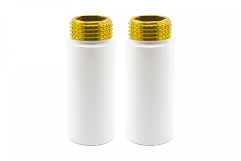 Przedłużka biała dł. 50 mm GZ 1/2 x GW1/2 2szt Przedłużka biała dł. 50 mm GZ 1/2 x GW1/2 2szt