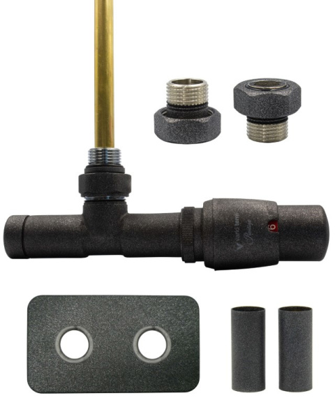 Zawór termostatyczny zespolony 50mm UNICO antracyt prawy GZ1/2 All in One Zawór termostatyczny zespolony 50mm UNICO antracyt prawy GZ1/2 All in One