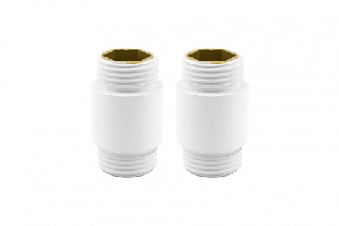 Przedłużka biały mat dł. 20 mm GZ 1/2 x GZ1/2 2szt Przedłużka biały mat dł. 20 mm GZ 1/2 x GZ1/2 2szt