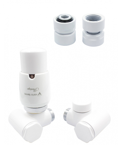 Zawór termostatyczny do grzałki 50mm INTEGRA biały lewy GW1/2 Zawór termostatyczny do grzałki 50mm INTEGRA biały lewy GW1/2