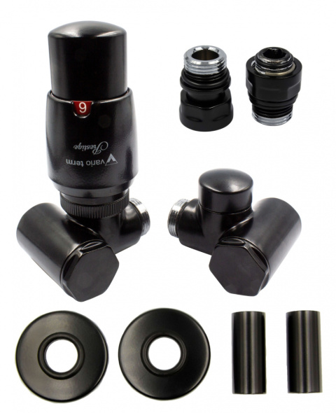 Zawór termostatyczny do grzałki 50mm INTEGRA czarny mat lewy GZ1/2 All in One Zawór termostatyczny do grzałki 50mm INTEGRA czarny mat lewy GZ1/2 All in One