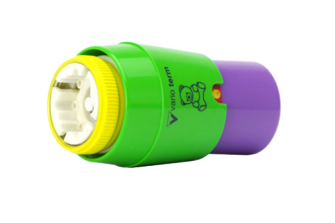Głowica termostatyczna M30x1,5 KIDS fioletowy/zielony/żółty Głowica termostatyczna M30x1,5 KIDS fioletowy/zielony/żółty
