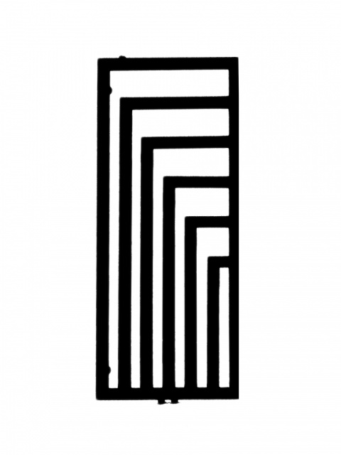 Grzejnik dekoracyjny KREON czarny strukturalny 55/100 Grzejnik dekoracyjny KREON czarny strukturalny 55/100