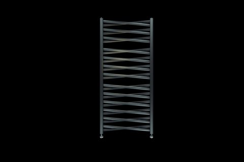 Grzejnik Łezka 3DX 440/1540 mm łazienkowy dekoracyjny czarny strukturalny Grzejnik Łezka 3DX 440/1540 mm łazienkowy dekoracyjny czarny strukturalny