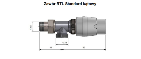 Zawór RTL termostatyczny kątowy Vario-Term ZRTL06/K Zawór RTL termostatyczny kątowy Vario-Term ZRTL06/K