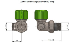 Zawory trójos term. VERSO Pex lewy Prestige